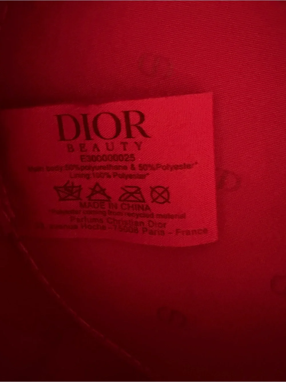Dior Red Patent Leather Oval Vanity Bag